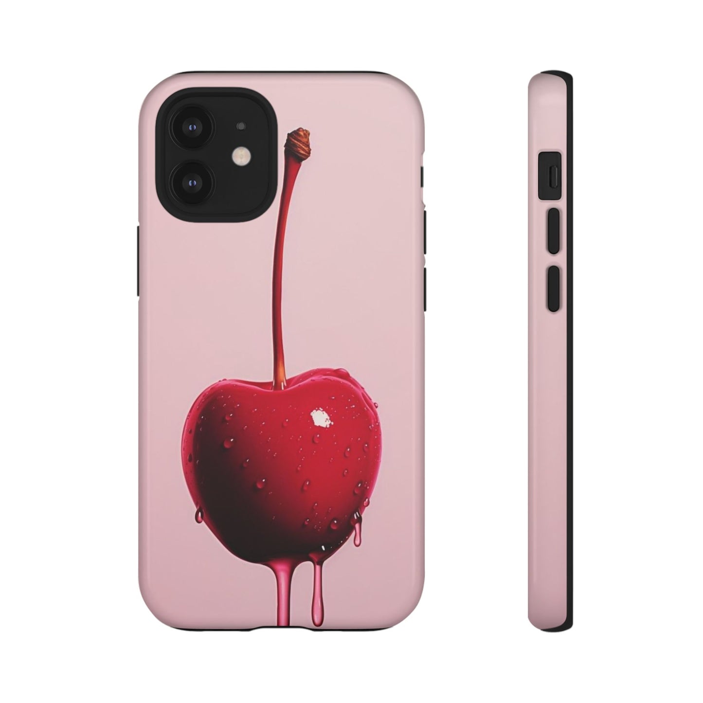 Cherry Drip Phone Case, Tough Phone Cover, Cute Cherry Accessory, Trendy Mobile Case, Kawaii Phone Case, Gift for Her