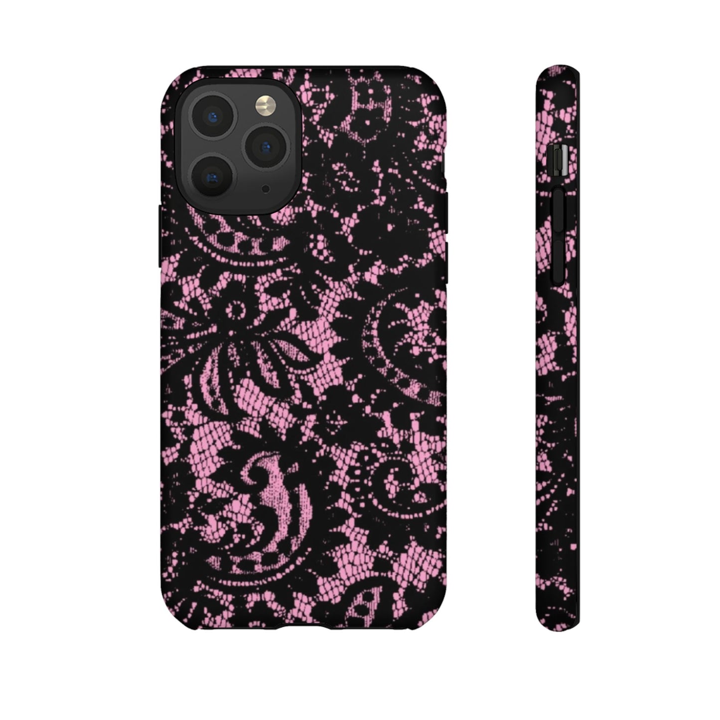 Phone Case — Pink Lace Floral Tough Protective Case