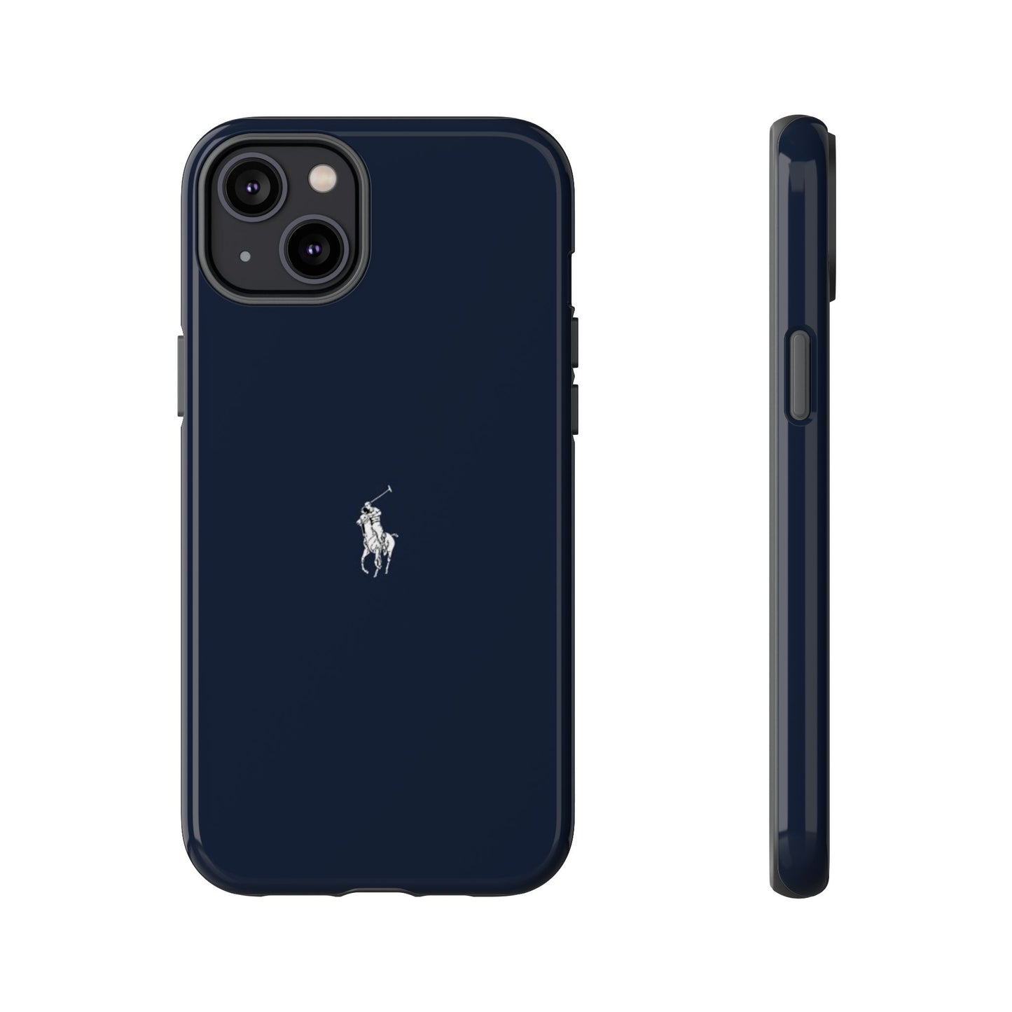 Navy Polo Logo Tough Phone Case — Slim Protective iPhone Cover