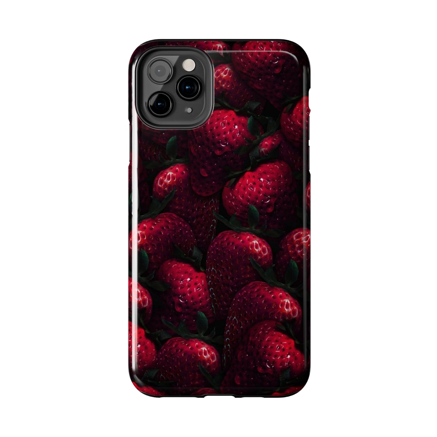 Berry Burst Tough Phone Case - Durable Protection with Strawberry Design