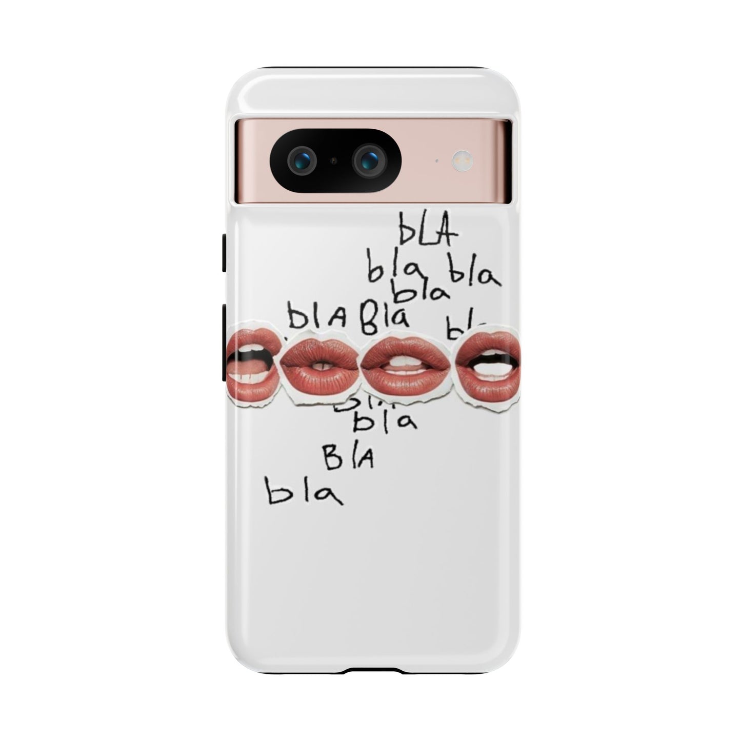 Playful Phone Case with Lips Design - Tough Cases