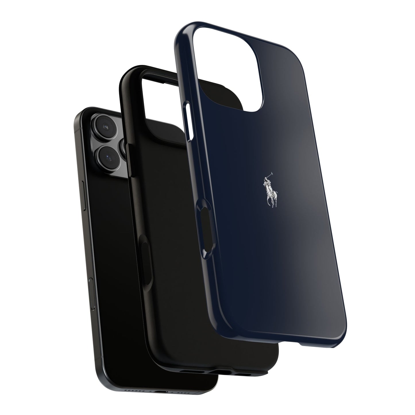 Navy Polo Logo Tough Phone Case — Slim Protective iPhone Cover