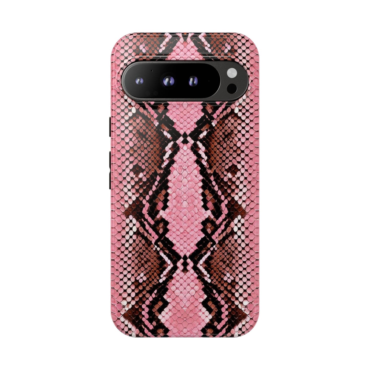 Pink Snake Skin Tough Phone Case — Protective Stylish iPhone Cover
