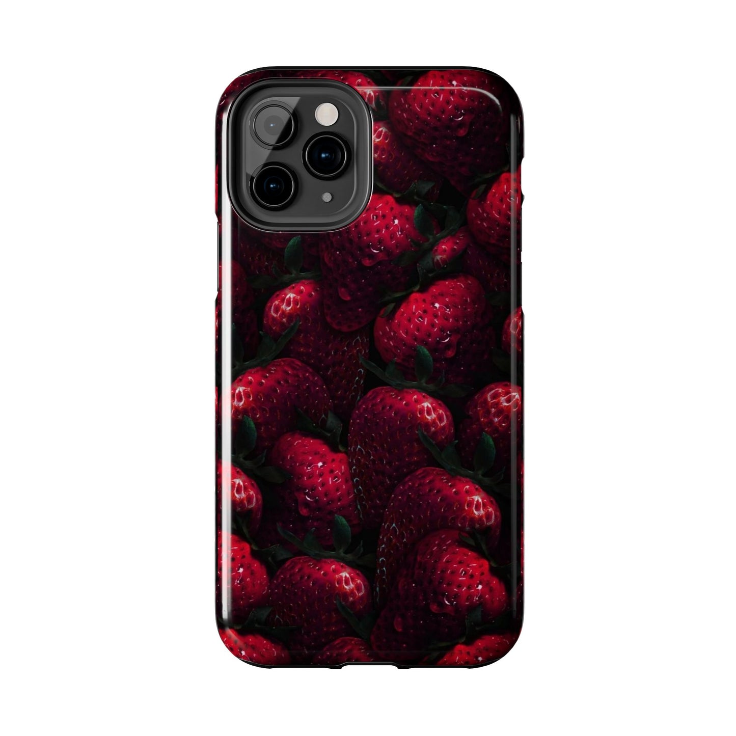 Berry Burst Tough Phone Case - Durable Protection with Strawberry Design