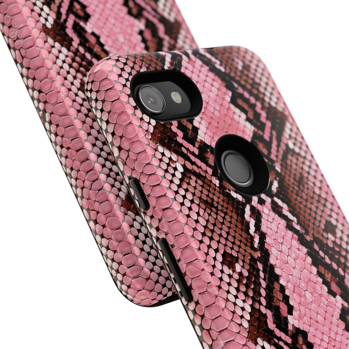 Pink Snake Skin Tough Phone Case — Protective Stylish iPhone Cover