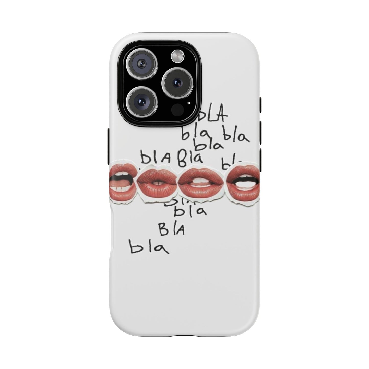 Playful Phone Case with Lips Design - Tough Cases