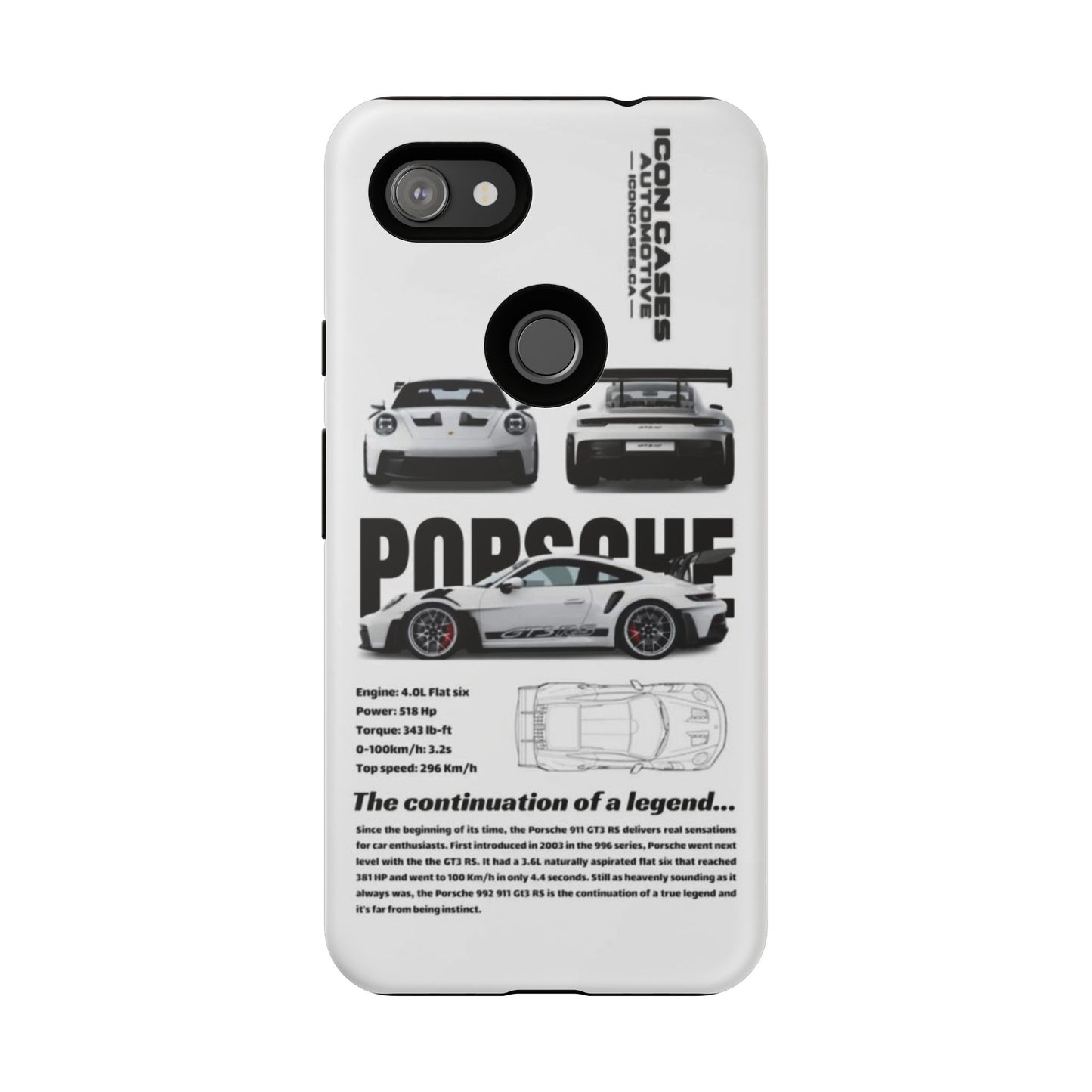 Porsche Phone Case, Tough Car Lover's Gift, Racing Enthusiast Accessory, Durable Auto Merchandise, Birthday Gift for Him