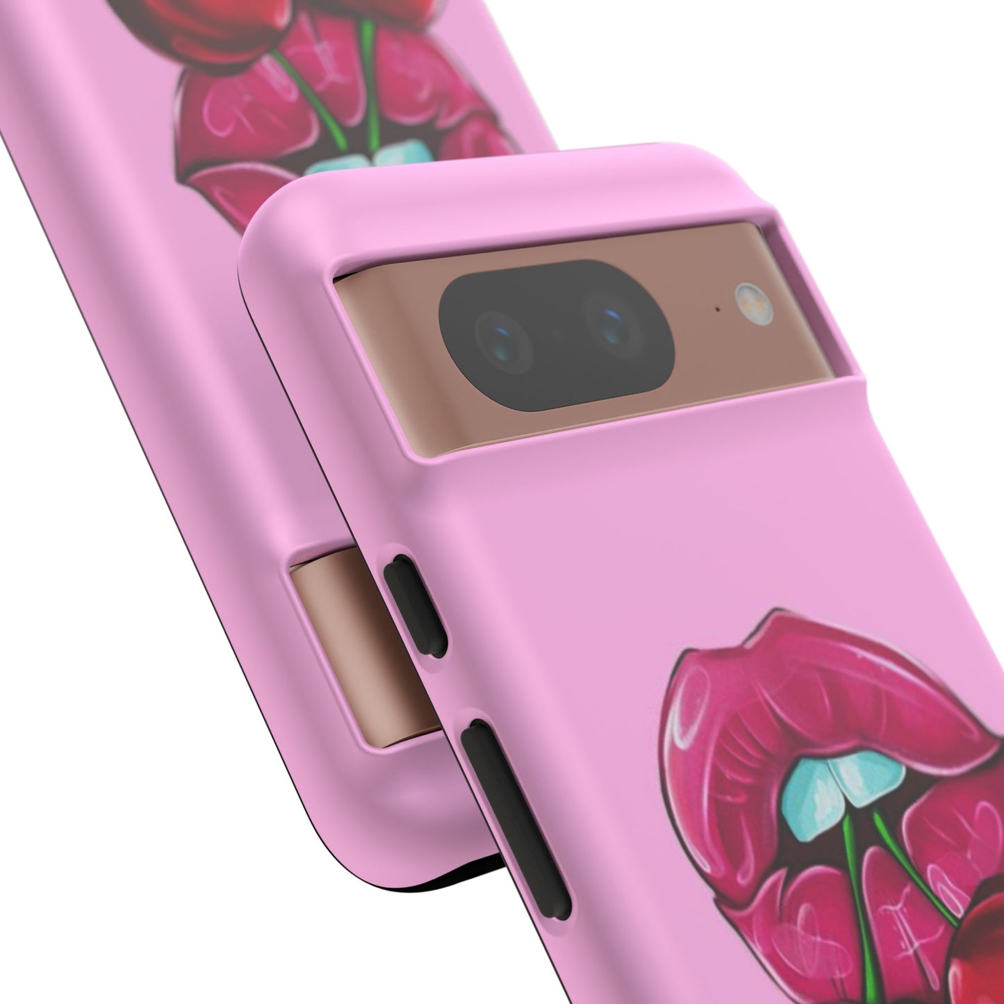 Stylish Phone Case with Cherry Kiss Design, Cute Gift for Her, Trendy Mobile Accessory, Perfect for Birthdays, Valentine's Day, Everyday Use