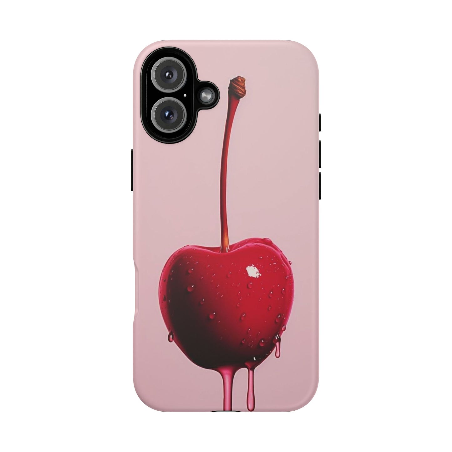 Cherry Drip Phone Case, Tough Phone Cover, Cute Cherry Accessory, Trendy Mobile Case, Kawaii Phone Case, Gift for Her