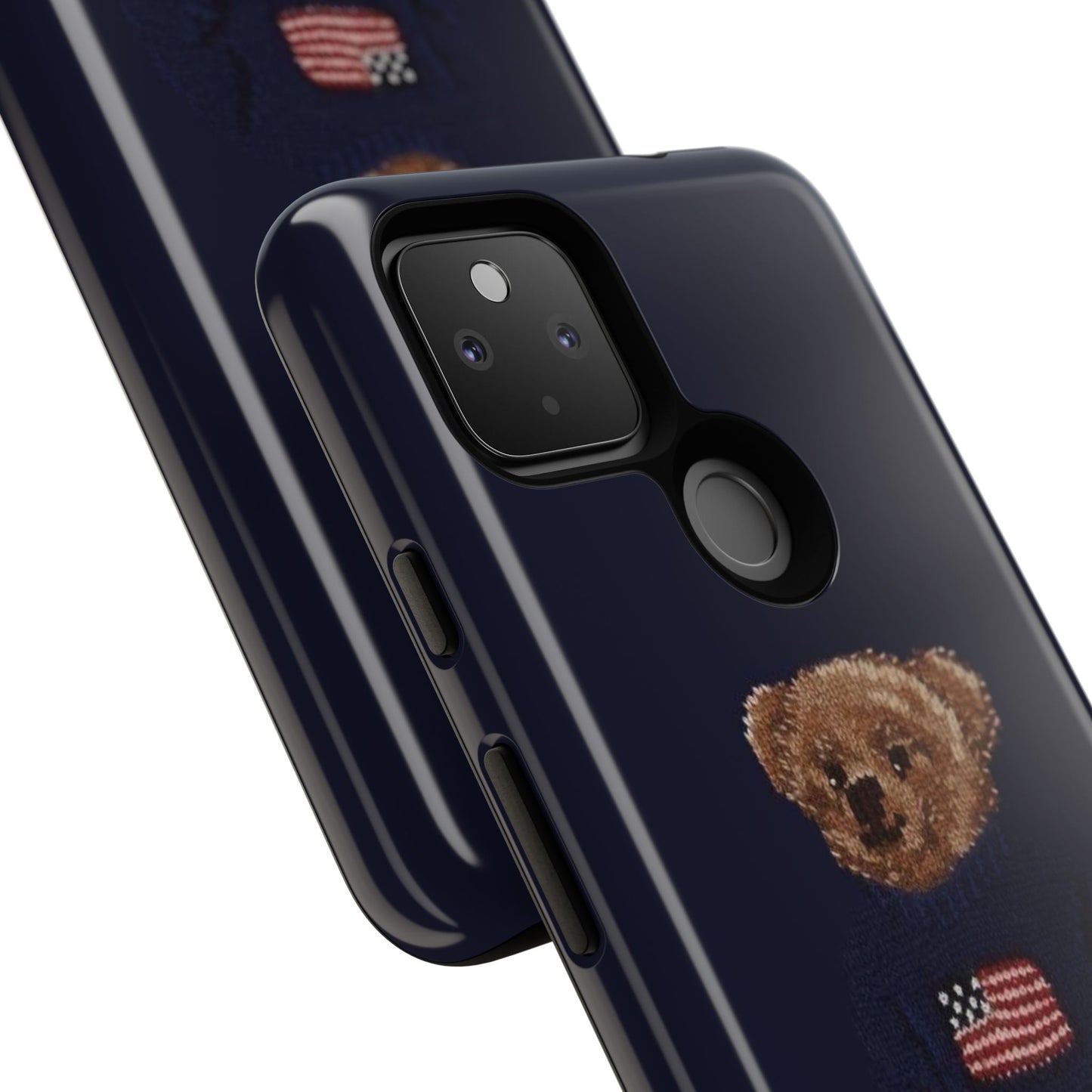 Patriotic Polo Bear Phone Case — Navy Protective Tough Case