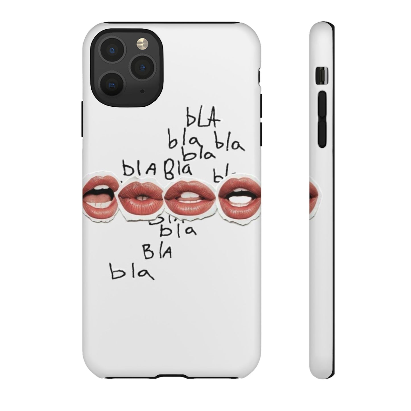Playful Phone Case with Lips Design - Tough Cases