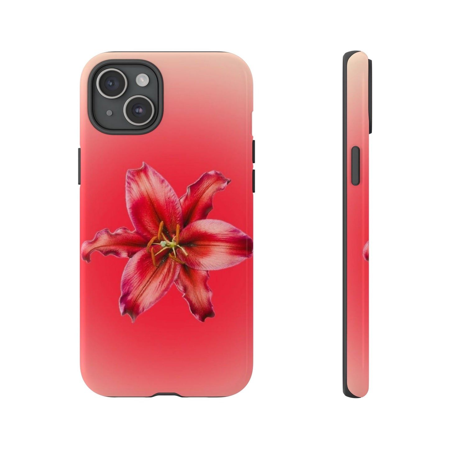 Phone Case - Vibrant Red Lily Glossy & Matte Tough Case