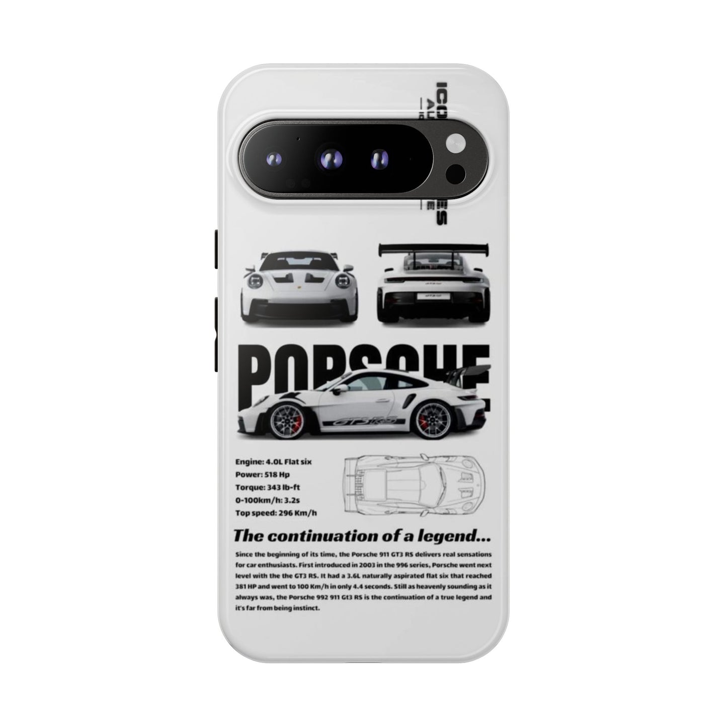 Porsche Phone Case, Tough Car Lover's Gift, Racing Enthusiast Accessory, Durable Auto Merchandise, Birthday Gift for Him