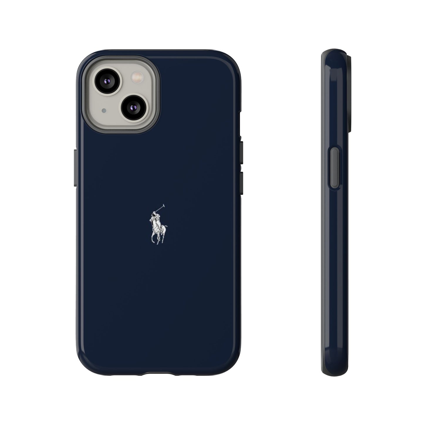 Navy Polo Logo Tough Phone Case — Slim Protective iPhone Cover