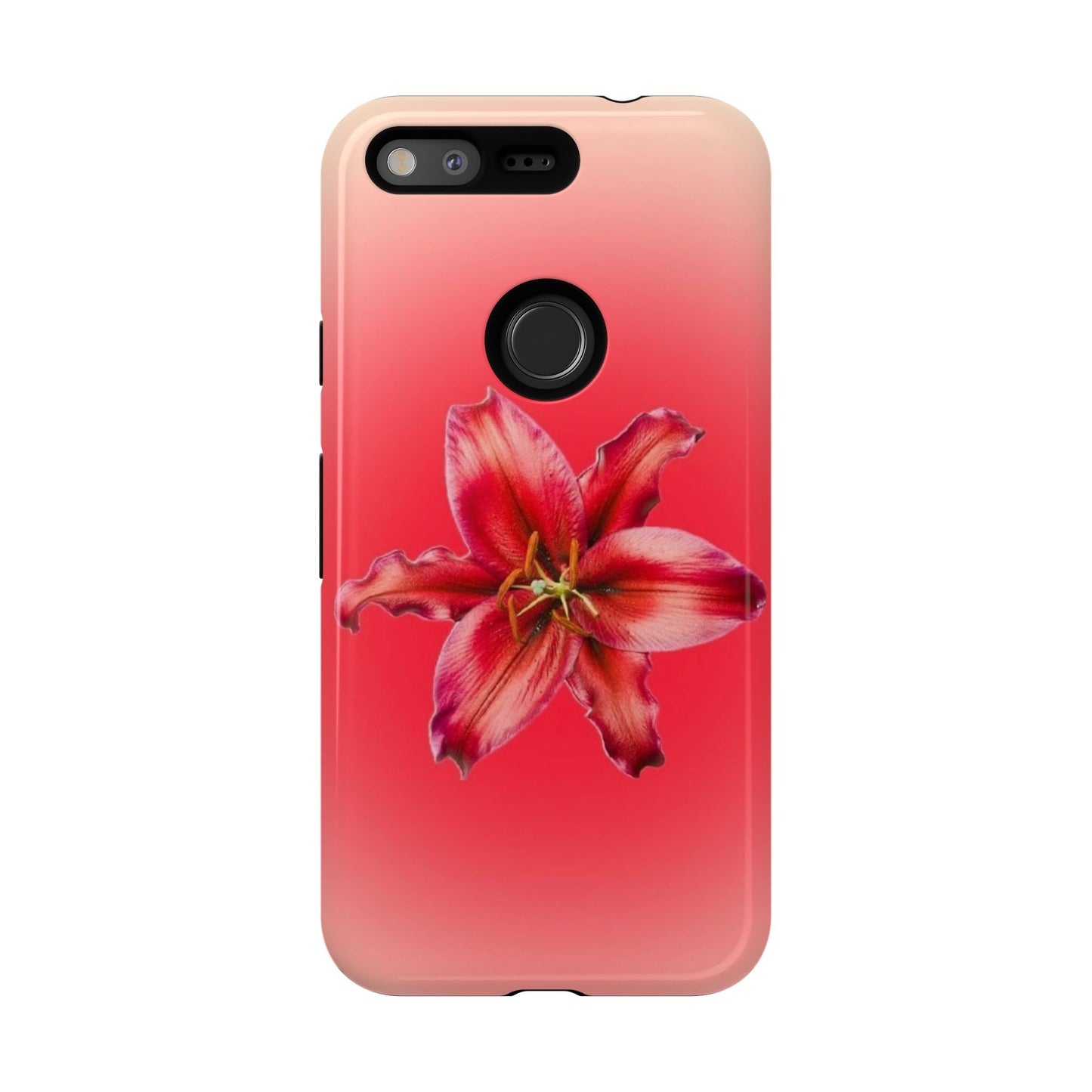 Phone Case - Vibrant Red Lily Glossy & Matte Tough Case