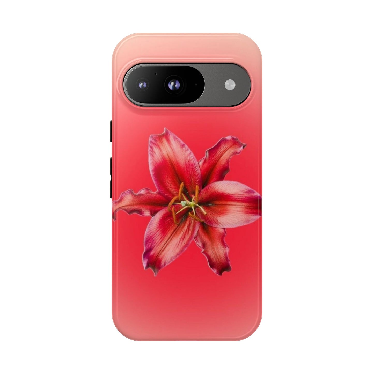 Phone Case - Vibrant Red Lily Glossy & Matte Tough Case