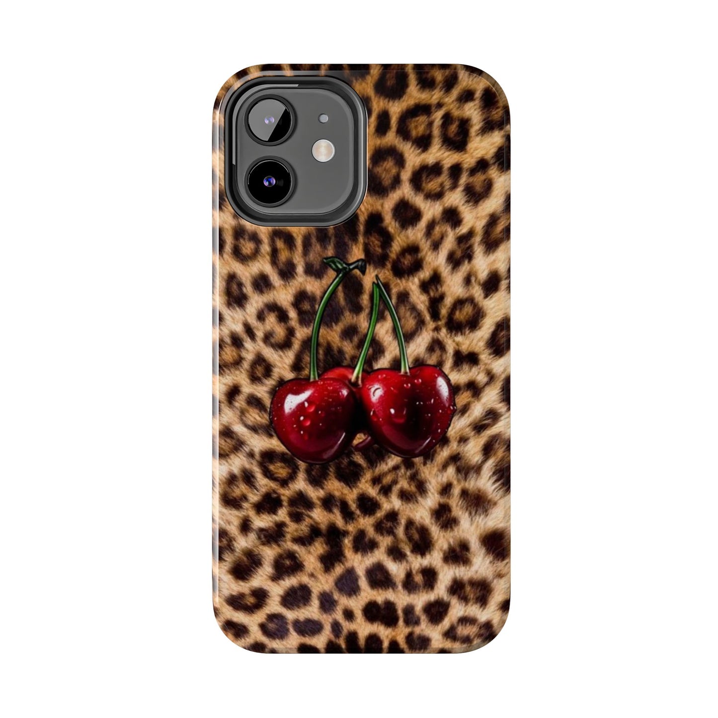 Wild Cherry Leopard Tough Phone Case - Stylish and Durable Protection