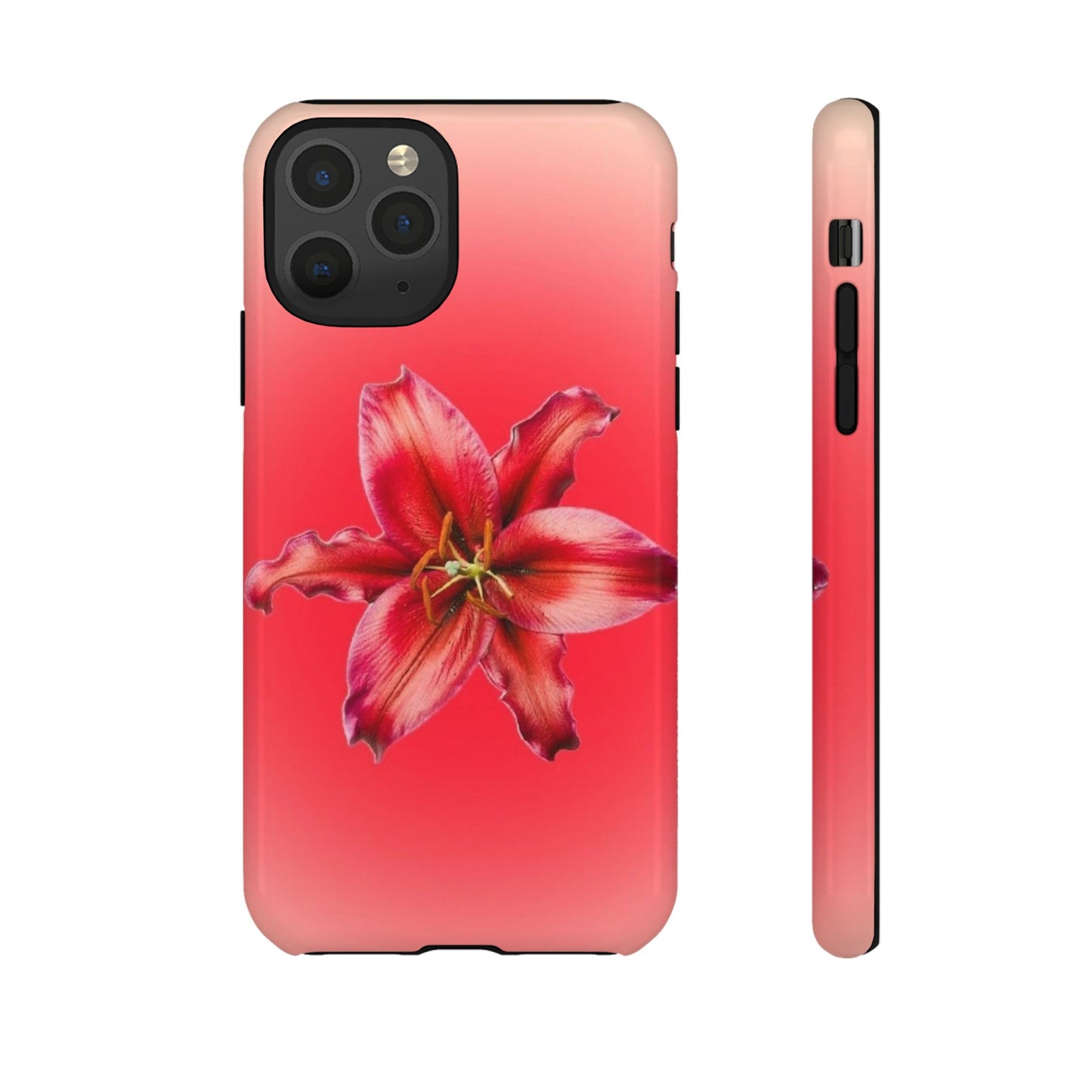 Phone Case - Vibrant Red Lily Glossy & Matte Tough Case