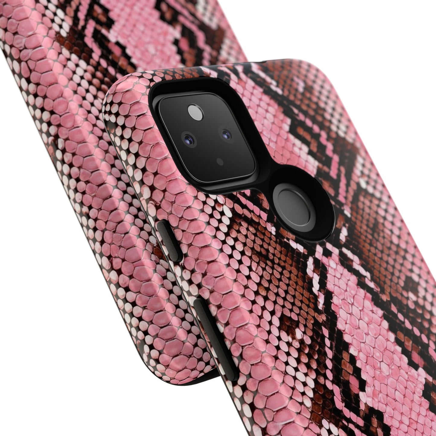 Pink Snake Skin Tough Phone Case — Protective Stylish iPhone Cover