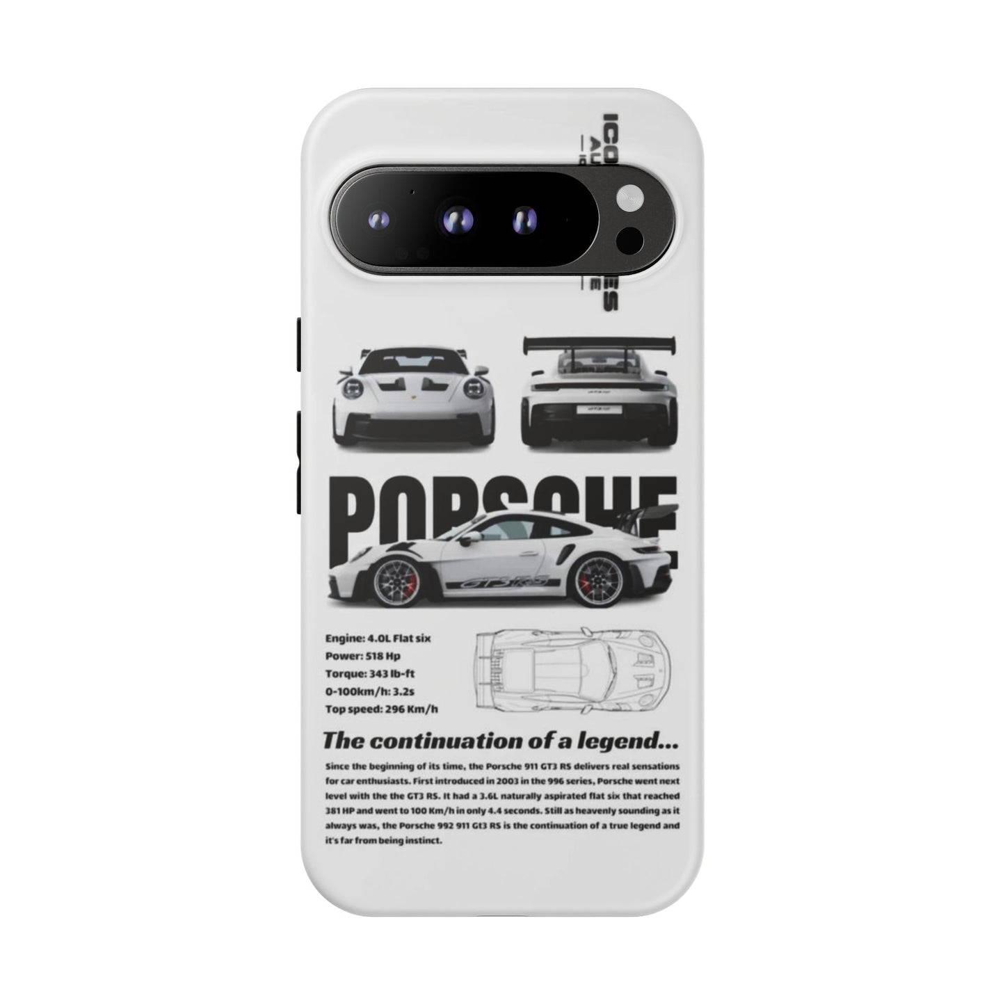 Porsche Phone Case, Tough Car Lover's Gift, Racing Enthusiast Accessory, Durable Auto Merchandise, Birthday Gift for Him