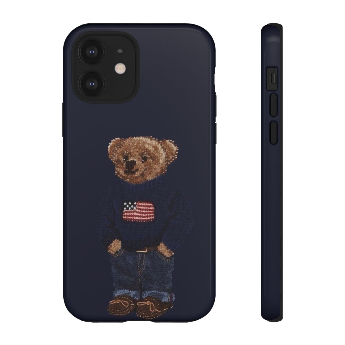 Patriotic Polo Bear Phone Case — Navy Protective Tough Case