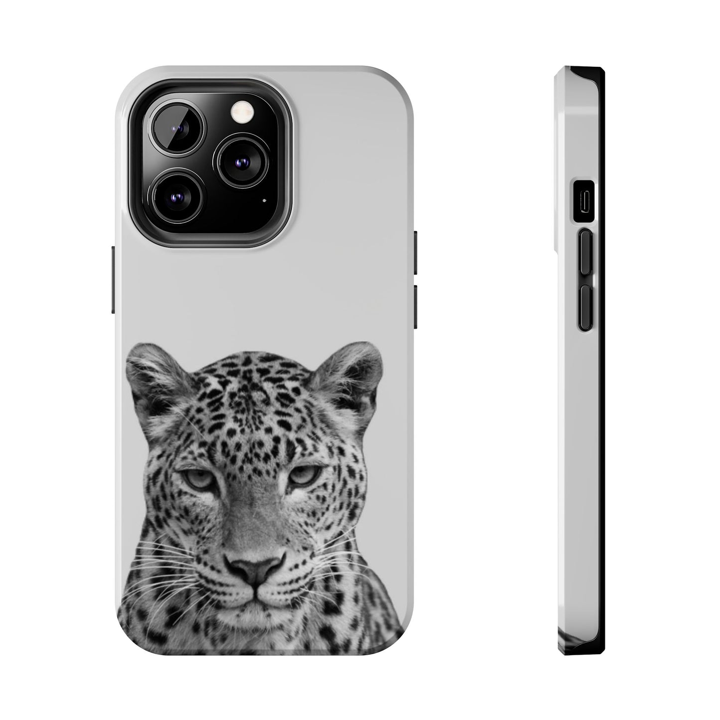 Stylish Tough Phone Case with Majestic Leopard Design