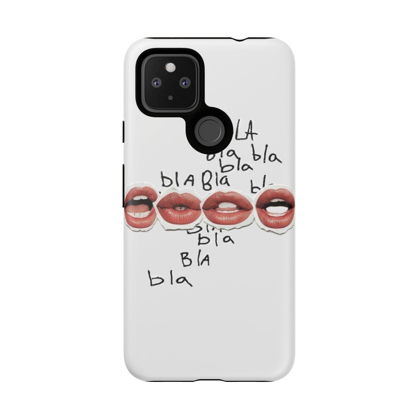 Playful Phone Case with Lips Design - Tough Cases
