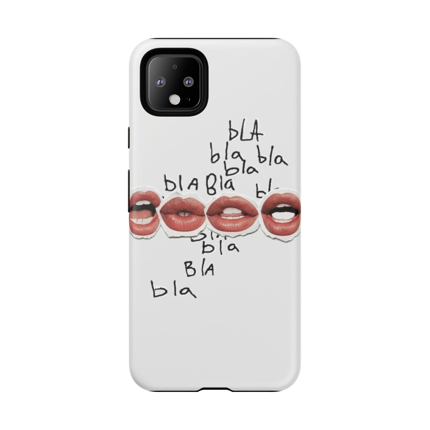 Playful Phone Case with Lips Design - Tough Cases