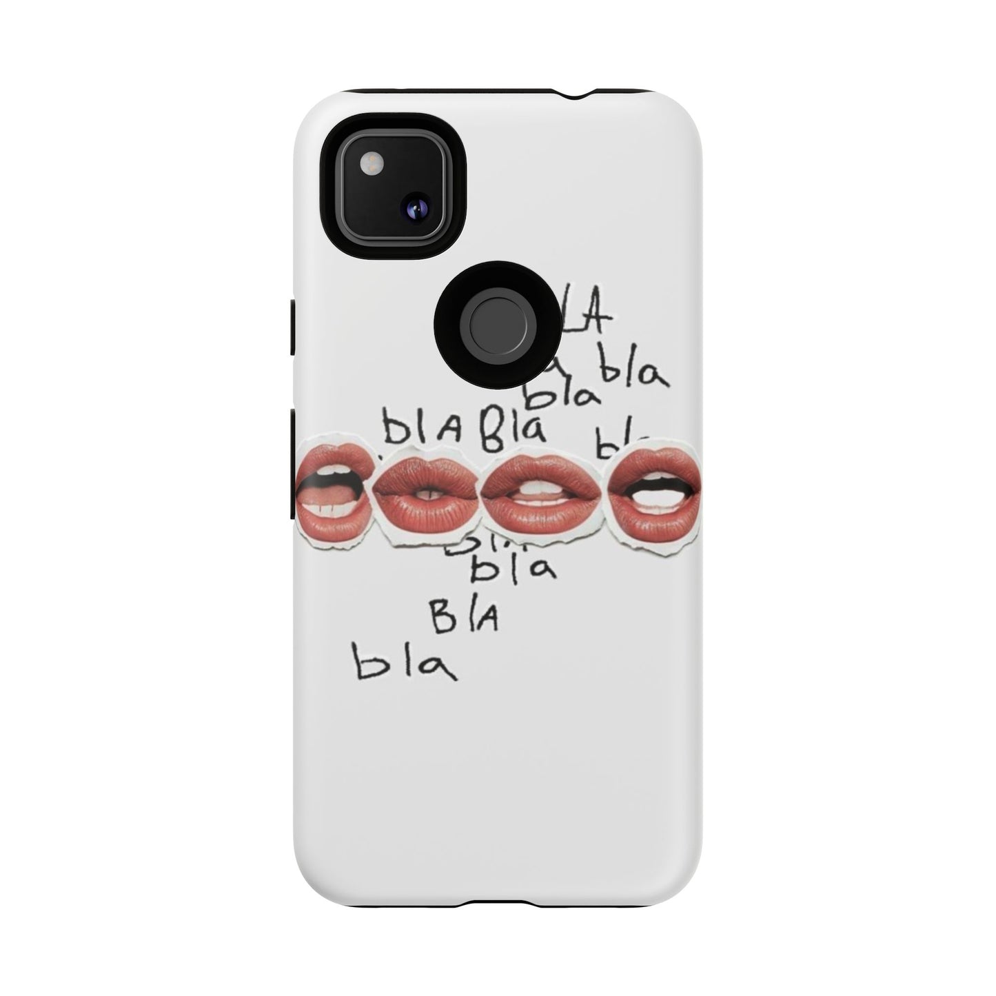 Playful Phone Case with Lips Design - Tough Cases