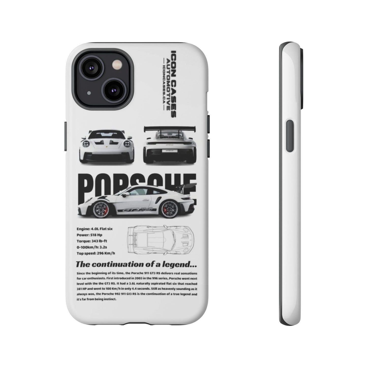 Porsche Phone Case, Tough Car Lover's Gift, Racing Enthusiast Accessory, Durable Auto Merchandise, Birthday Gift for Him