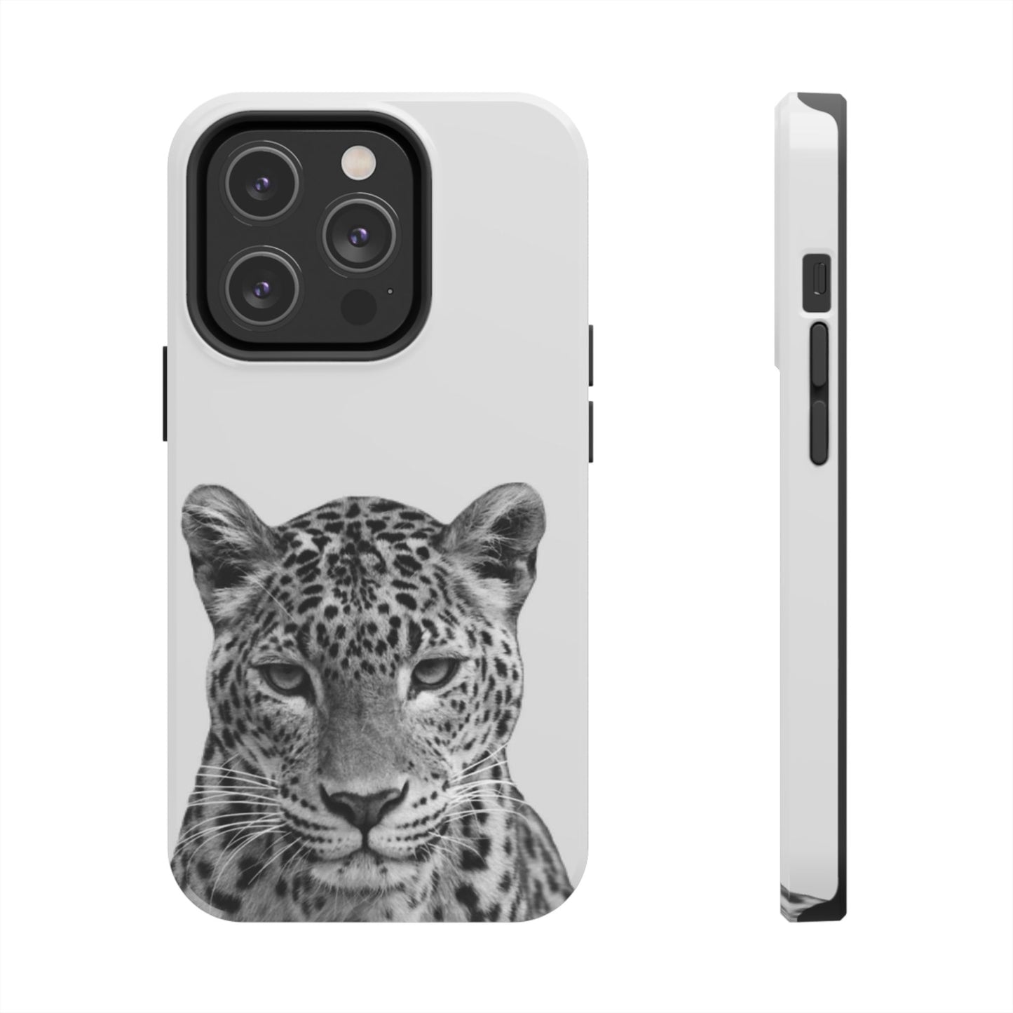 Stylish Tough Phone Case with Majestic Leopard Design