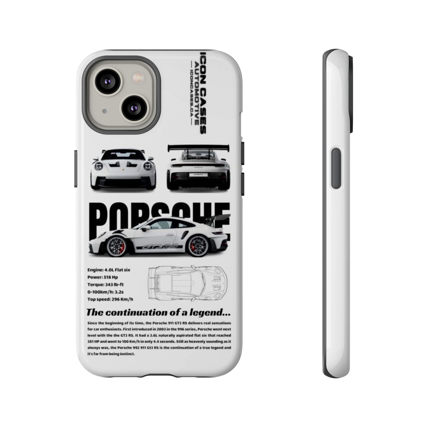 Porsche Phone Case, Tough Car Lover's Gift, Racing Enthusiast Accessory, Durable Auto Merchandise, Birthday Gift for Him