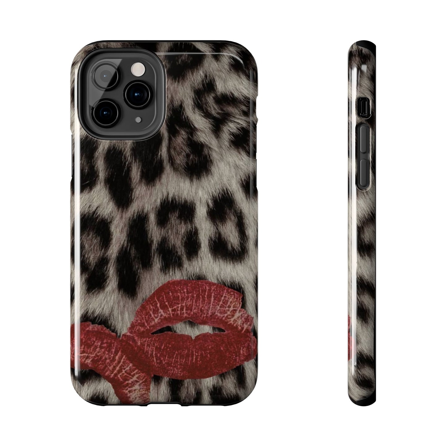 Wild Kiss Leopard Print Phone Case - Tough, Stylish Protection for Trendsetters