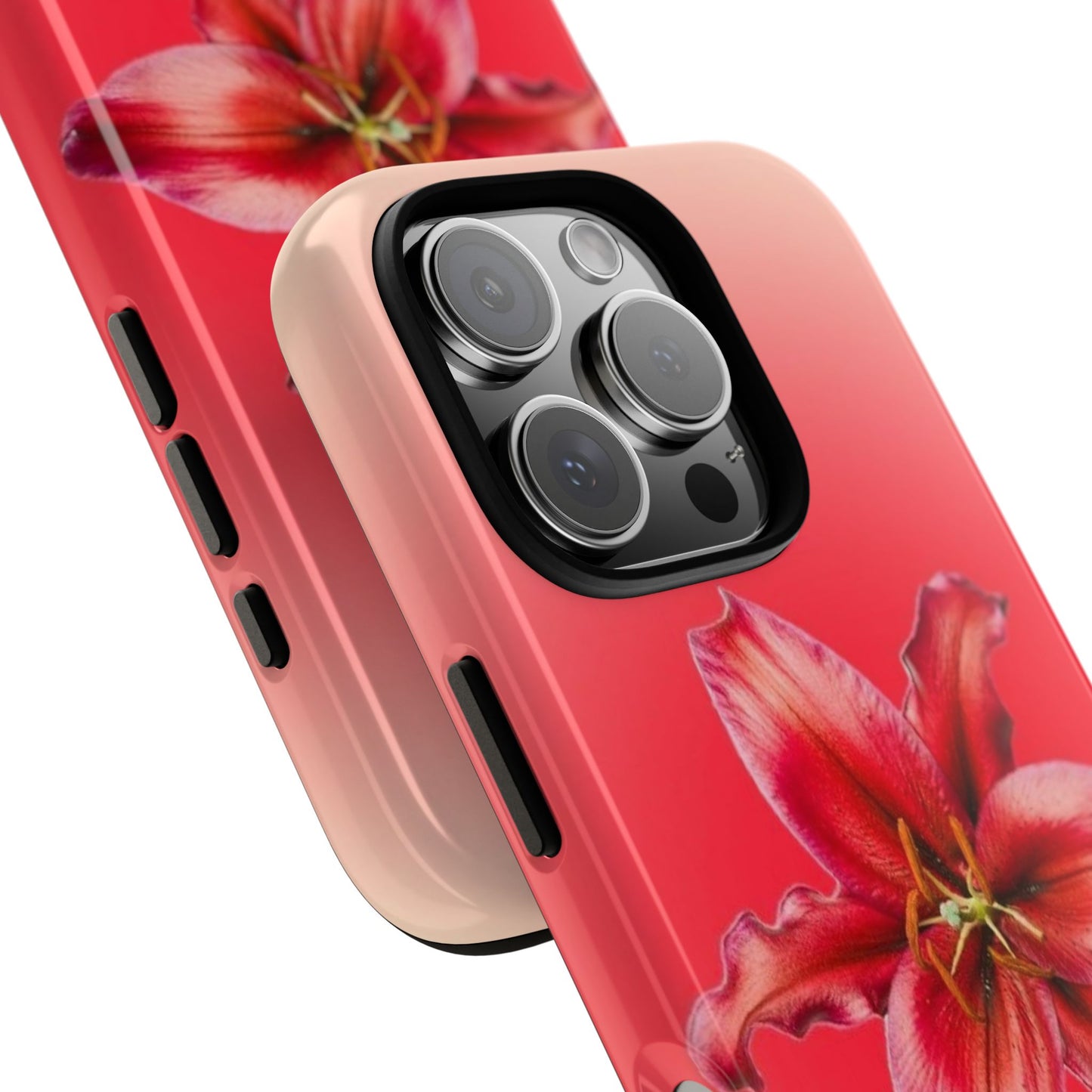 Phone Case - Vibrant Red Lily Glossy & Matte Tough Case