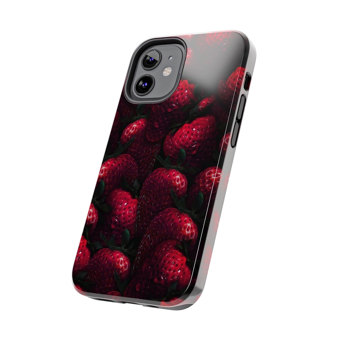 Berry Burst Tough Phone Case - Durable Protection with Strawberry Design
