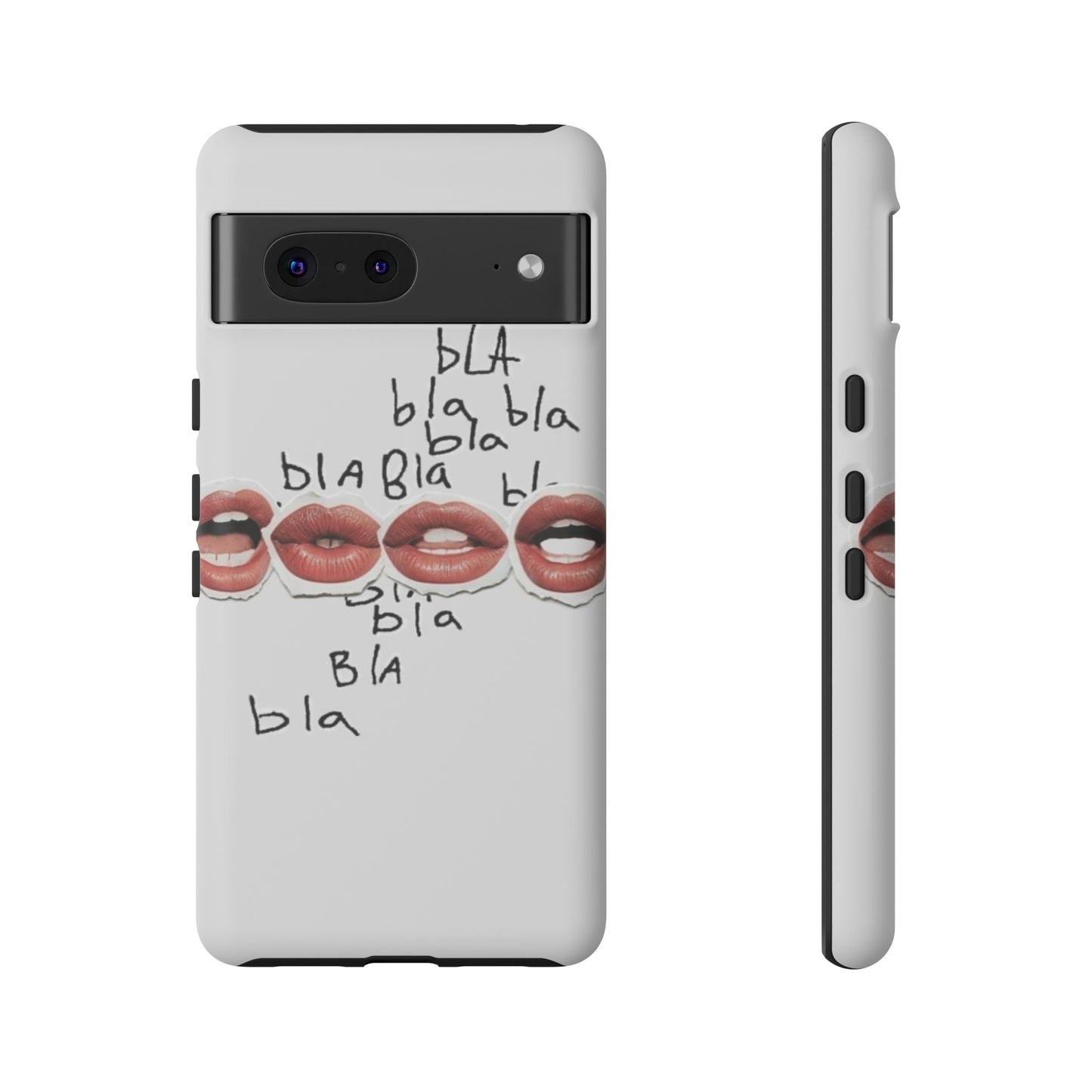 Playful Phone Case with Lips Design - Tough Cases