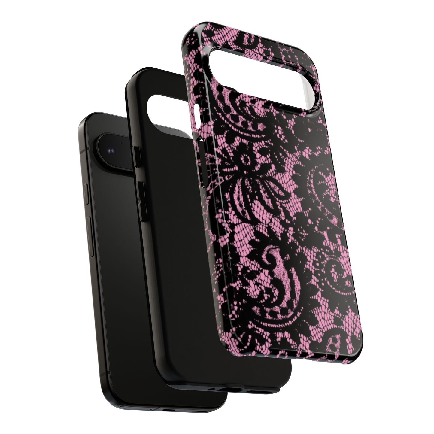 Phone Case — Pink Lace Floral Tough Protective Case