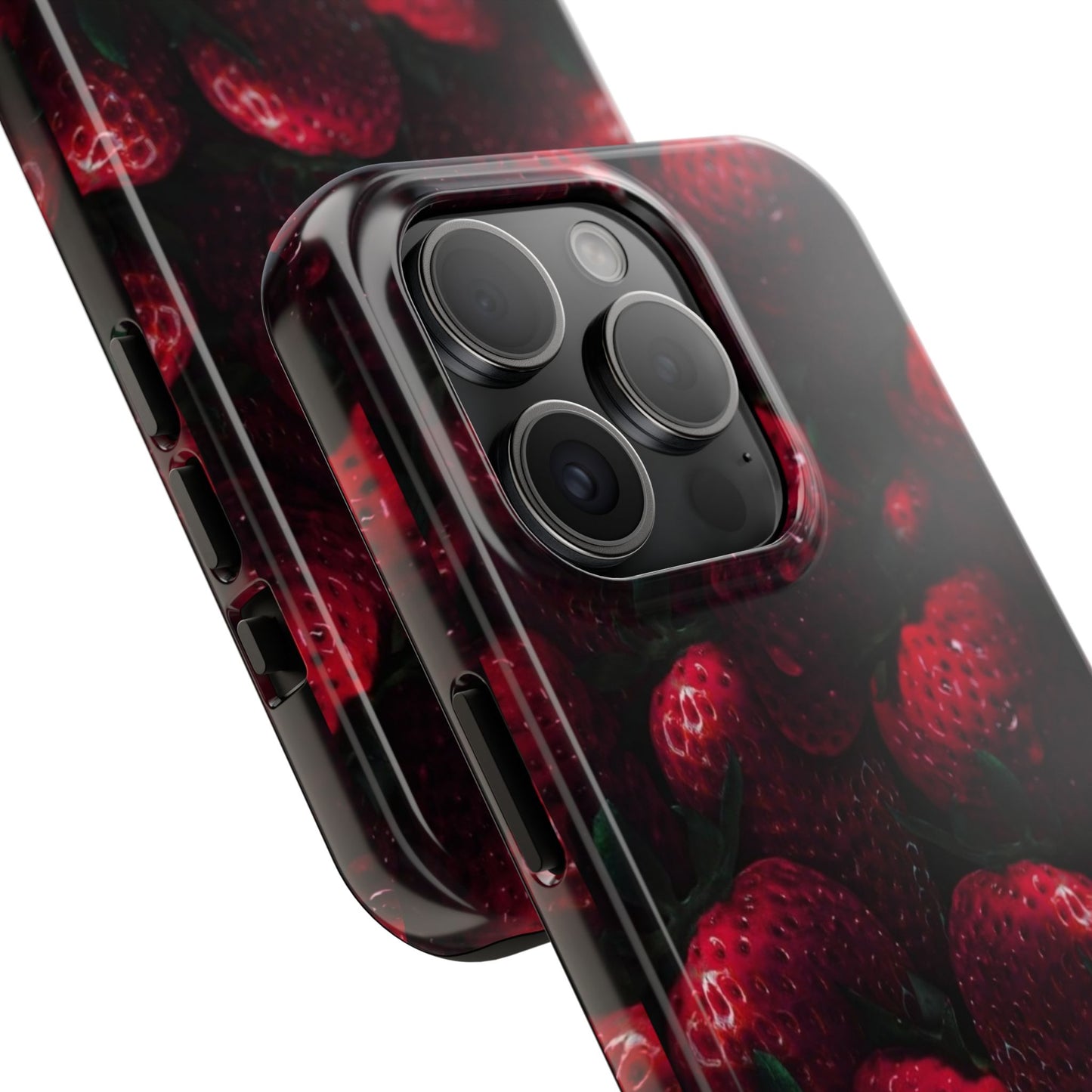 Berry Burst Tough Phone Case - Durable Protection with Strawberry Design