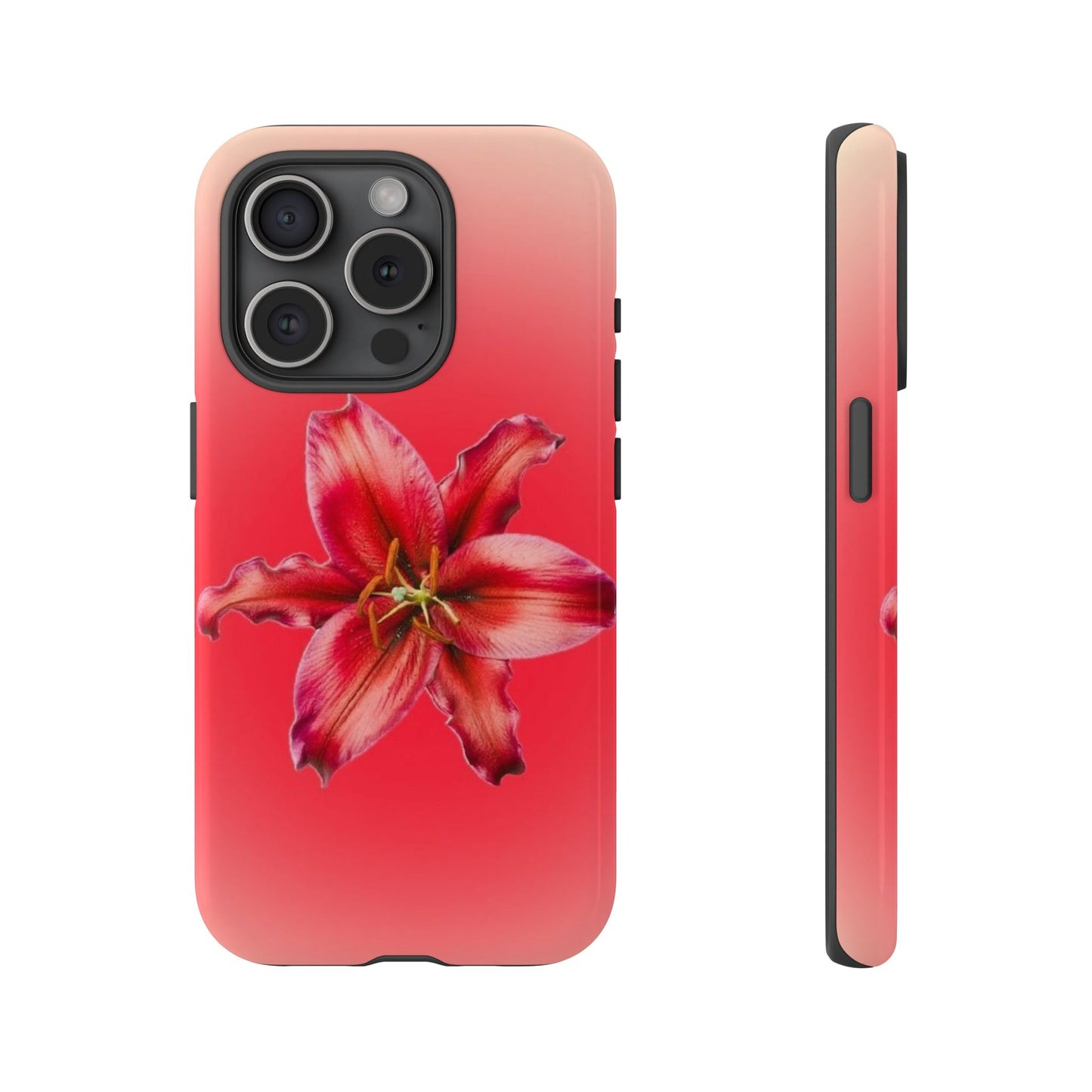 Phone Case - Vibrant Red Lily Glossy & Matte Tough Case