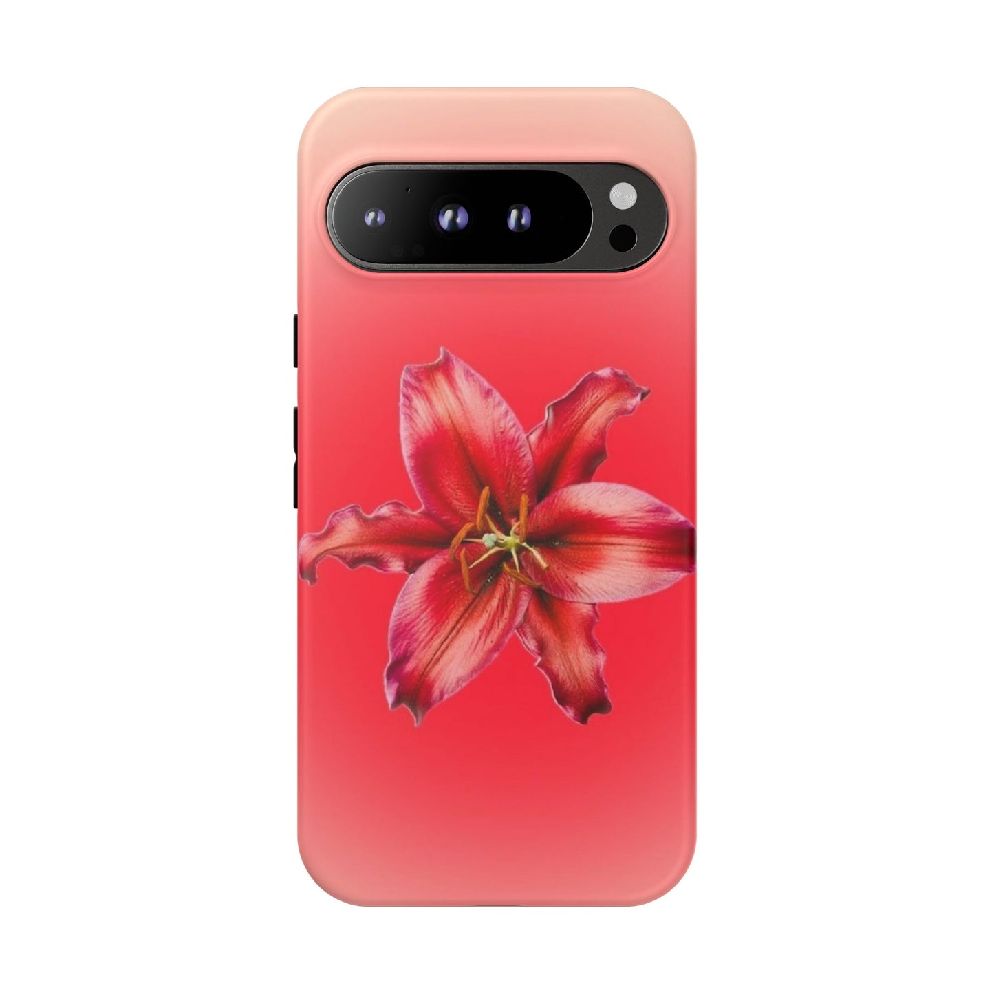 Phone Case - Vibrant Red Lily Glossy & Matte Tough Case