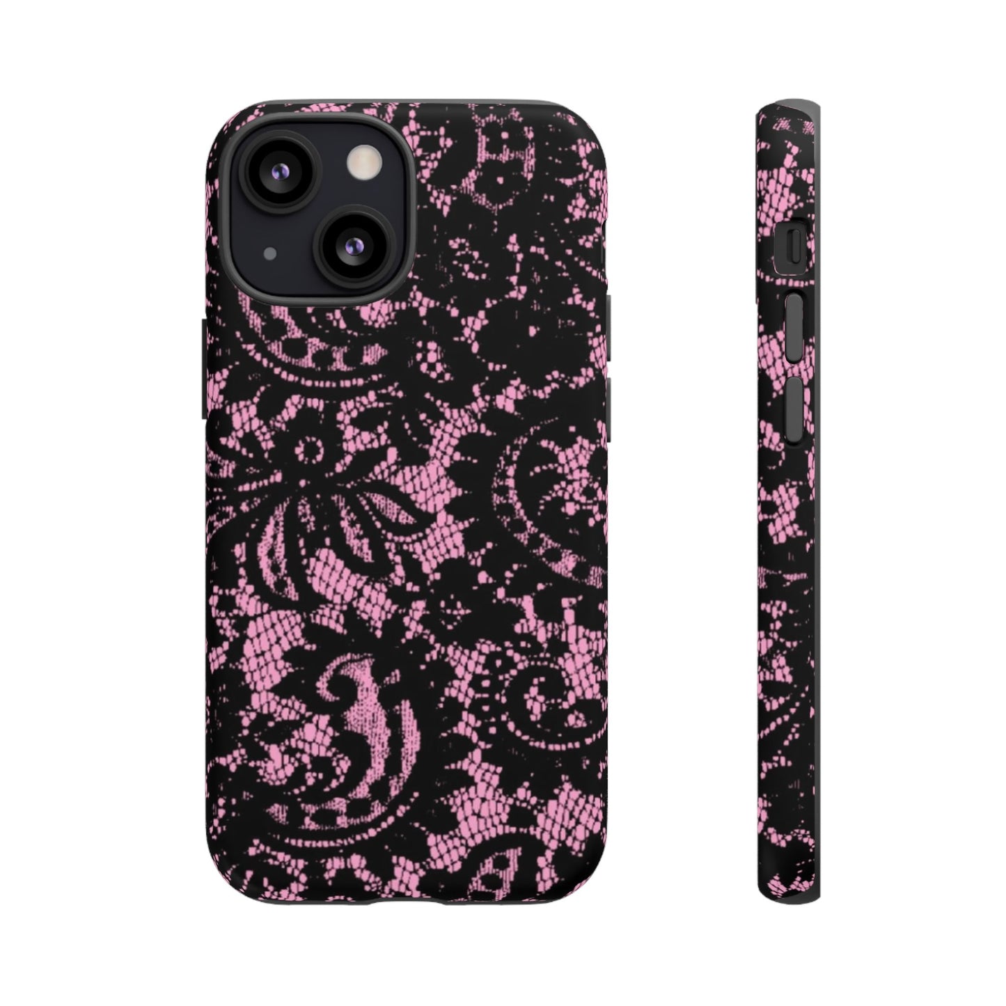 Phone Case — Pink Lace Floral Tough Protective Case
