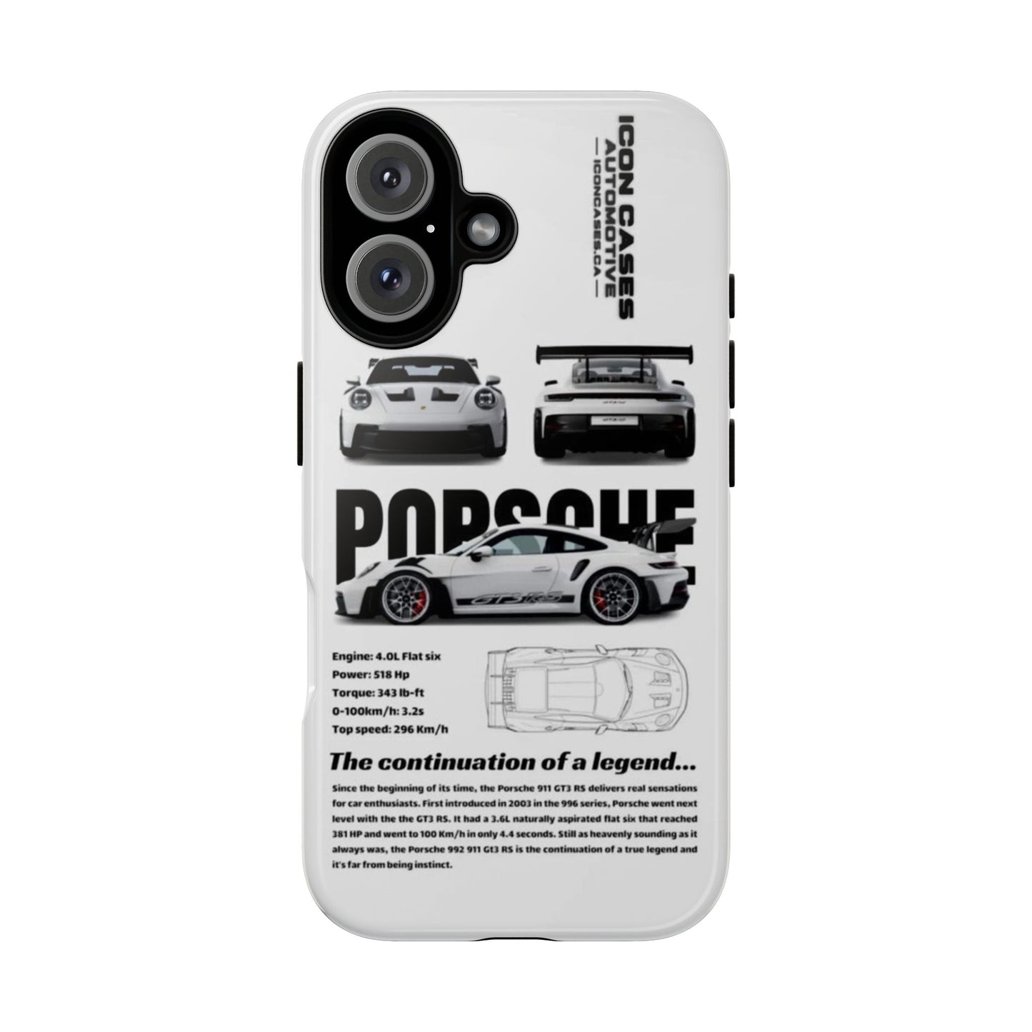 Porsche Phone Case, Tough Car Lover's Gift, Racing Enthusiast Accessory, Durable Auto Merchandise, Birthday Gift for Him