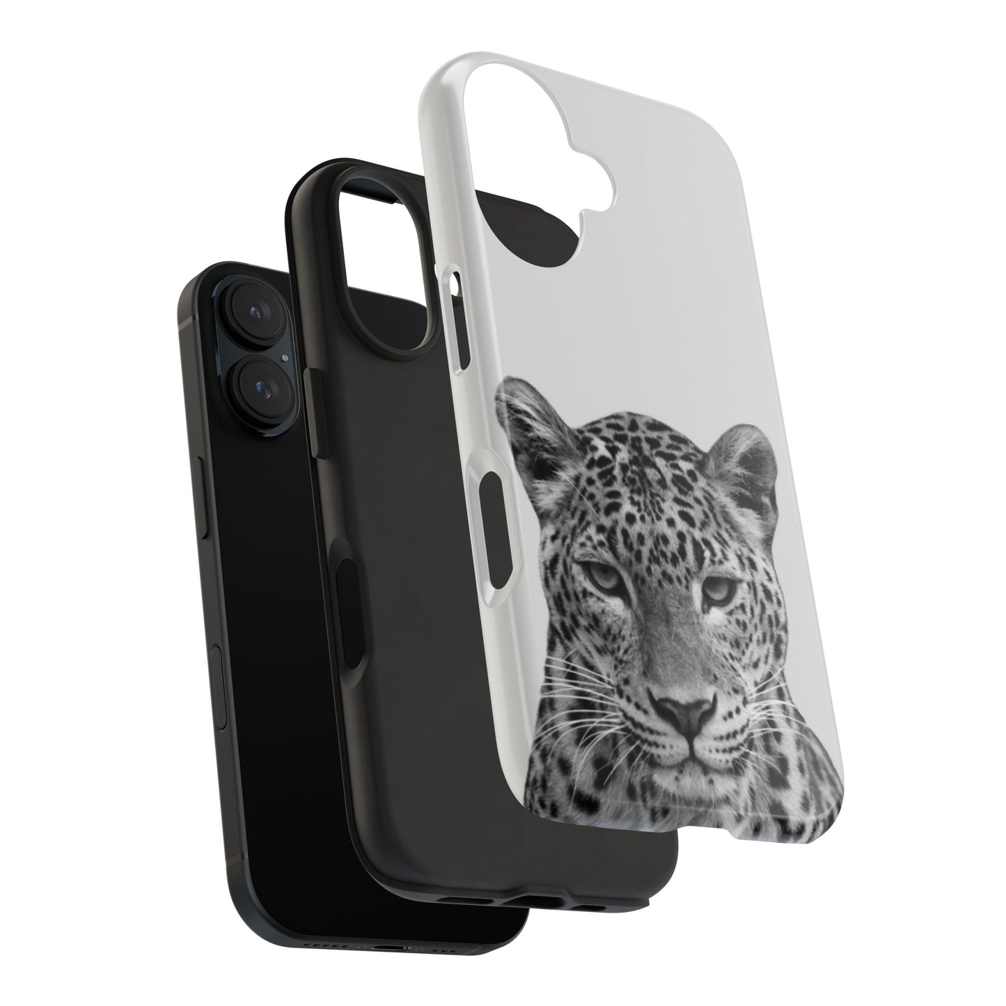 Stylish Tough Phone Case with Majestic Leopard Design