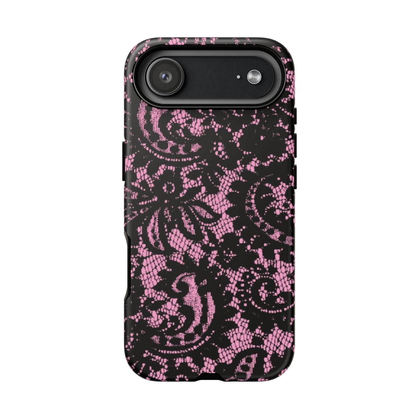 Phone Case — Pink Lace Floral Tough Protective Case