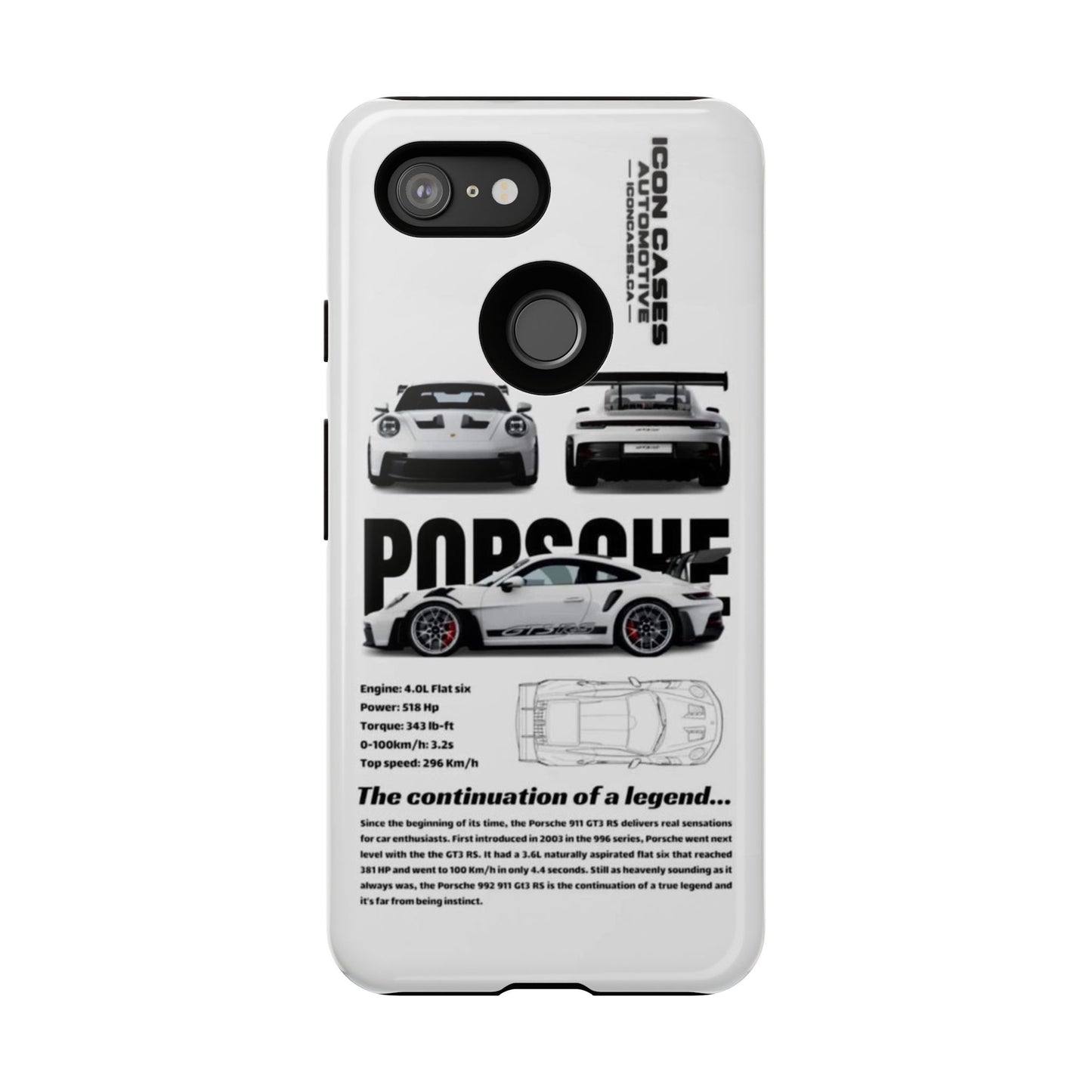 Porsche Phone Case, Tough Car Lover's Gift, Racing Enthusiast Accessory, Durable Auto Merchandise, Birthday Gift for Him