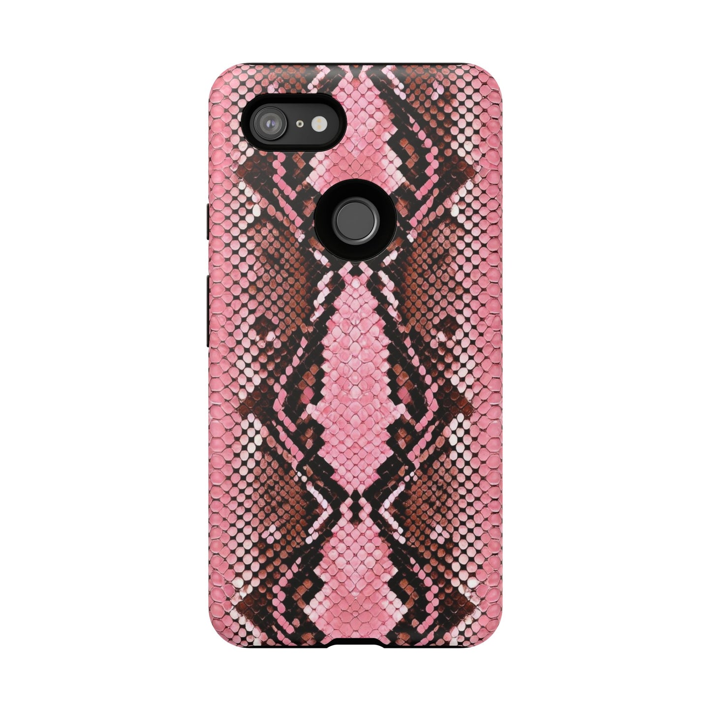 Pink Snake Skin Tough Phone Case — Protective Stylish iPhone Cover