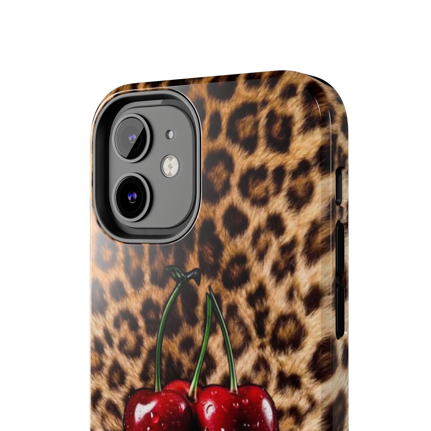 Wild Cherry Leopard Tough Phone Case - Stylish and Durable Protection