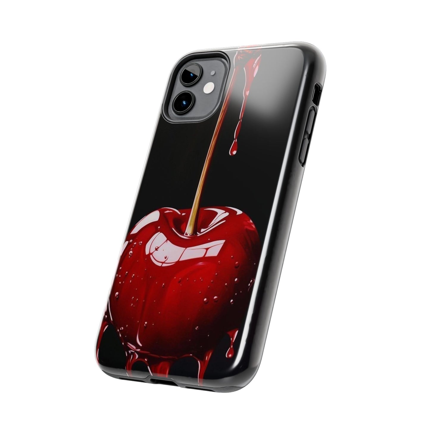 Dripping Cherry Tough Phone Case - Stylish Protection for Your Device