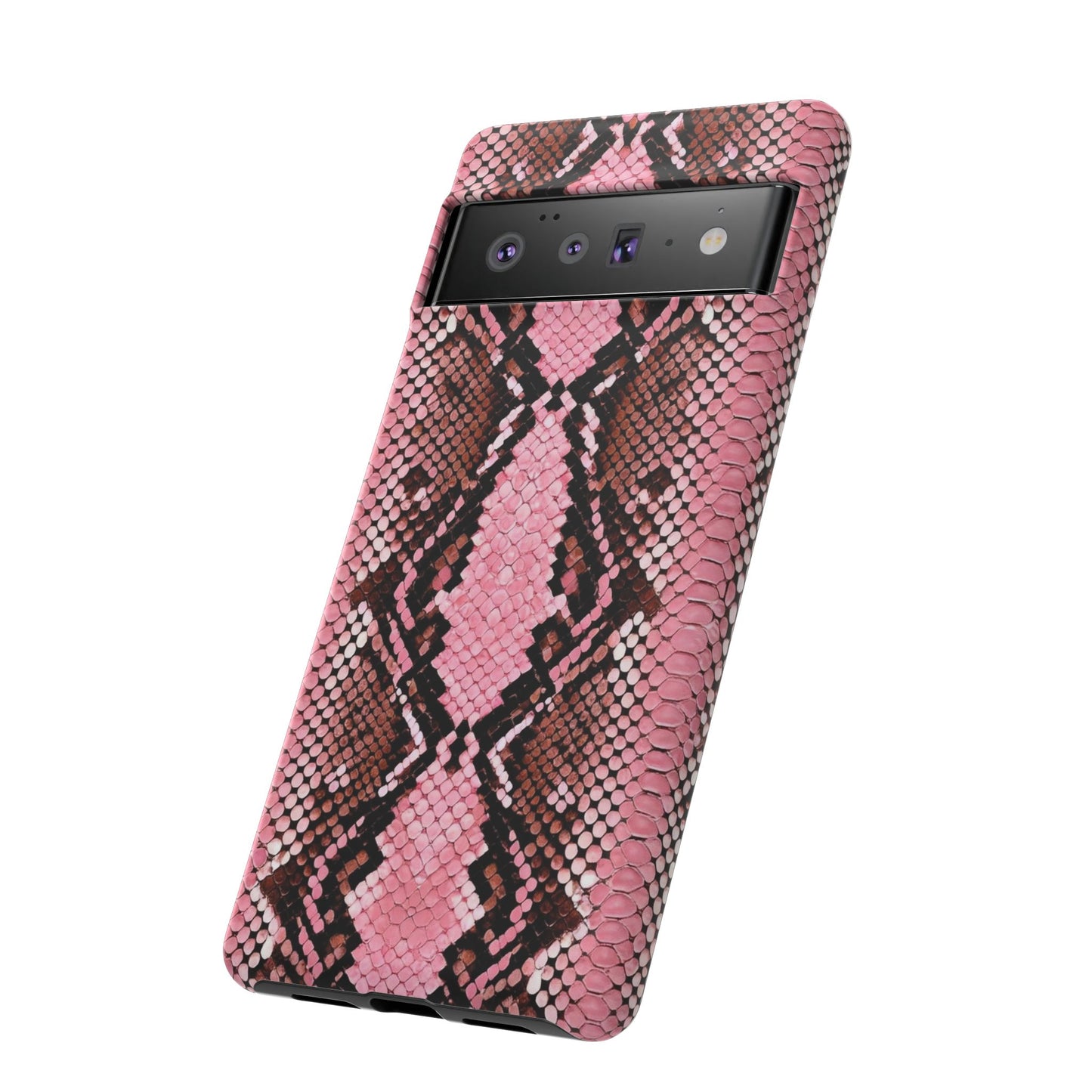 Pink Snake Skin Tough Phone Case — Protective Stylish iPhone Cover
