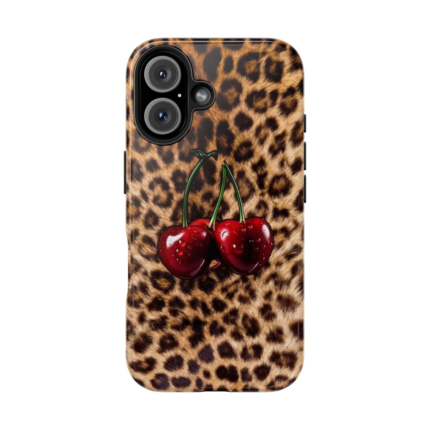 Wild Cherry Leopard Tough Phone Case - Stylish and Durable Protection